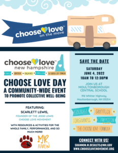 Choose Love event flyer Moultonborough