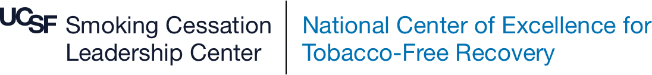 UCSF National Center of Excellence for Tobacco Free Recovery Logo