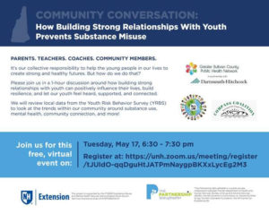 Community Conversation - How Building Strong Relationships with Youth prevents Substance misuse poster