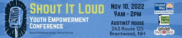 Shout It Loud NH Youth Empowerment Conference logo