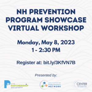 prevention program showcase virtual workshop may 8 2023 1 - 2:30 pm