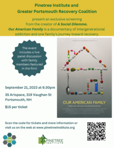 Flyer for New England screening of Our American Family