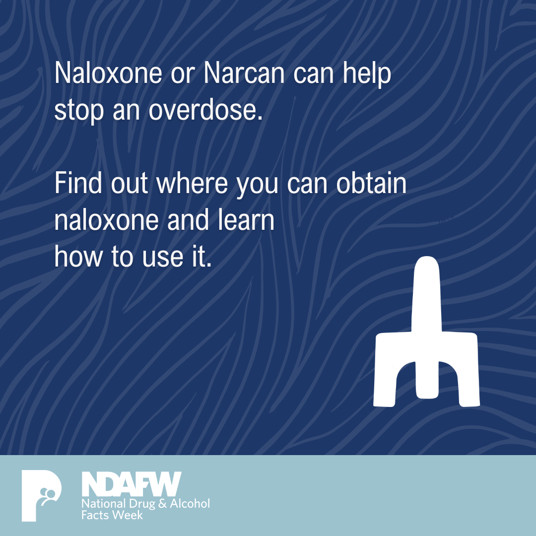 Naloxone or Narcan can help stop an overdose. Find out where you can obtain naloxone and learn how to use it.