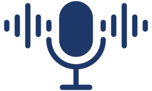 podcast icon navy blue